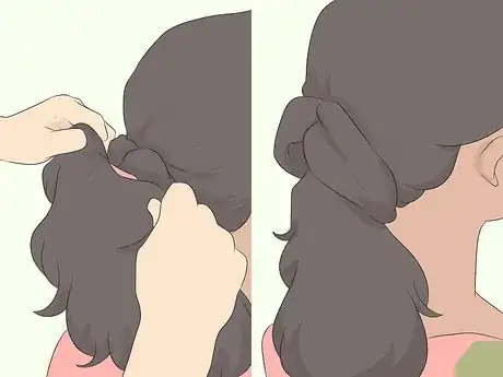 Image titled Cover a Ponytail with Hair Step 10