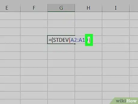 Image titled Calculate RSD in Excel Step 4