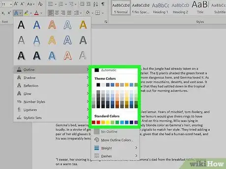 Image titled Make Outline Text in Word Step 5