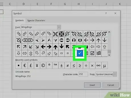 Image titled Insert a Check Mark in Excel Step 4