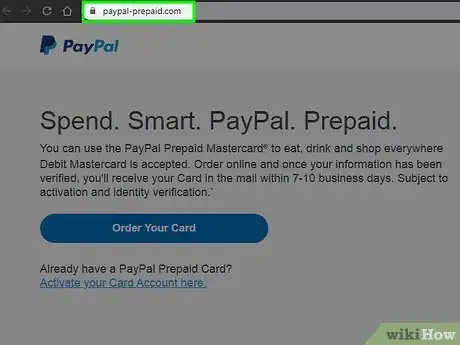 Image titled Activate a PayPal Prepaid Card on PC or Mac Step 1