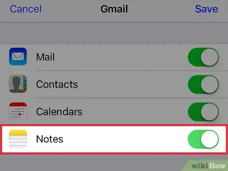 Image titled Add Notes from an Email Account to an iPhone Step 12