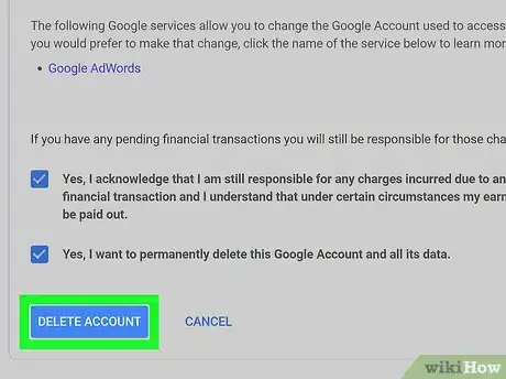 Image titled Delete a Google or Gmail Account Step 11