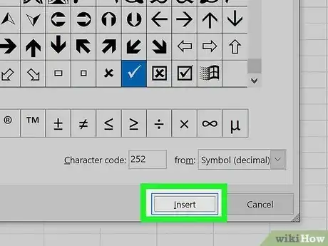 Image titled Insert a Check Mark in Excel Step 5