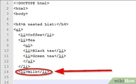 Image titled Create a Nested List in HTML Step 7