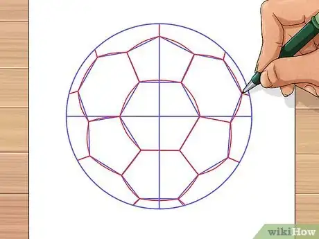 Image titled Draw a Soccer Ball Step 7