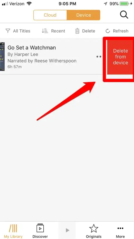 Image titled Remove a Finished Book from Your Device's Storage in the Audible for iOS App Step 5.png