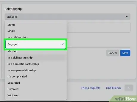 Image titled Change Your Relationship Status on Facebook Step 12