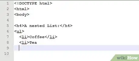 Image titled Create a Nested List in HTML Step 4