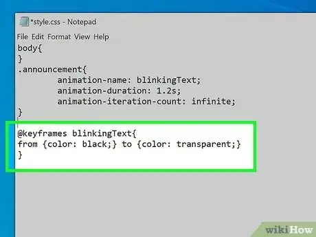 Image titled Make Text Blink in HTML Step 10