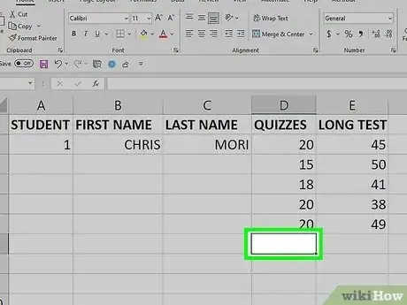 Image titled Add Up Columns in Excel Step 1