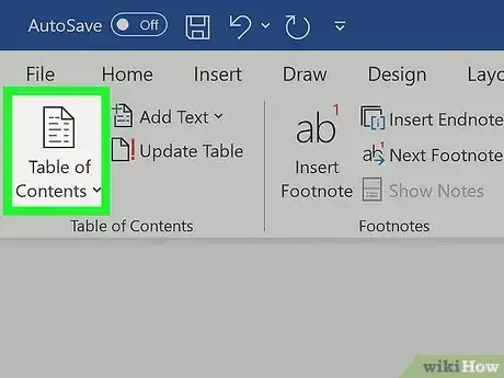 Image titled Create a Table of Contents for a Word Document Step 3