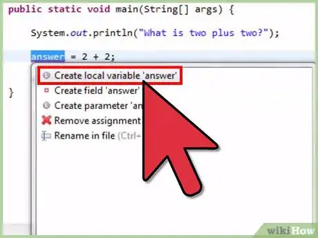 Image titled Start and Compile a Short Java Program in Eclipse Step 6