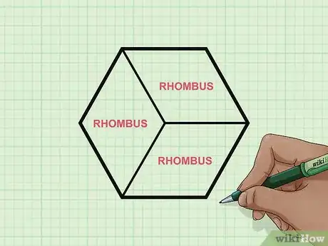 Image titled Divide a Hexagon Into Three Equal Parts Step 4