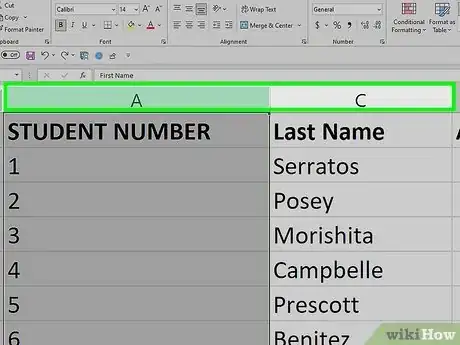 Image titled Unhide Columns in Excel Step 4