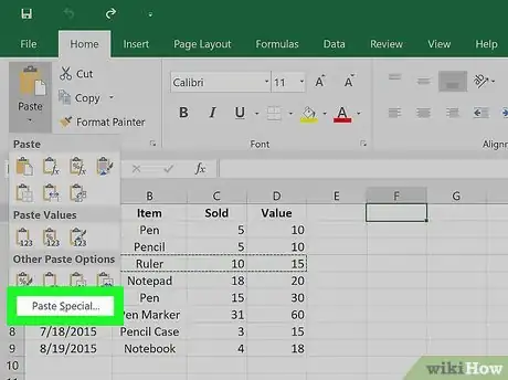 Image titled Switch Cells in Excel Step 10