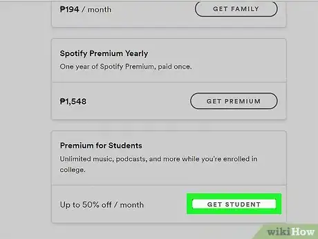 Image titled Get a Student Discount on Spotify Step 8