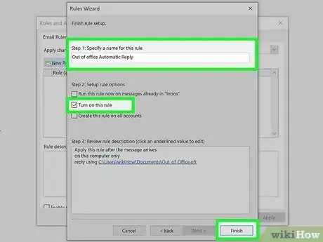 Image titled Turn On or Off the Out of Office Assistant in Microsoft Outlook Step 15