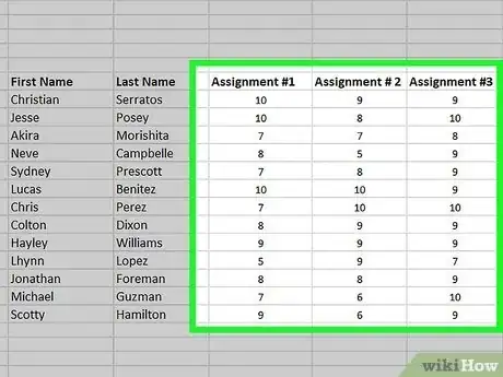 Image titled Create a Gradebook on Microsoft Excel Step 8