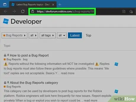 Image titled Report a Bug on Roblox Step 1