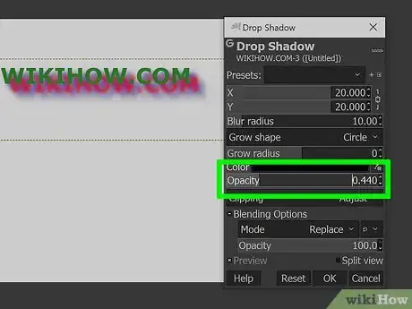 Image titled Use Drop Shadow in GIMP Step 12