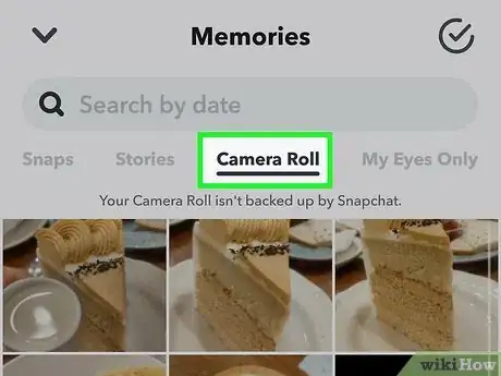 Image titled Back Up Camera Roll in Snapchat Step 3