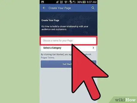 Image titled Create a Facebook Page on Android Step 4