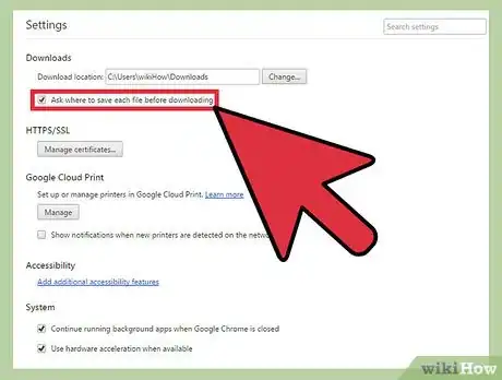 Image titled Change Google Chrome Downloads Settings Step 6