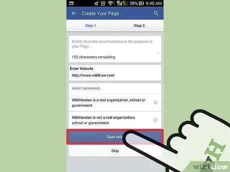 Image titled Create a Facebook Page on Android Step 9