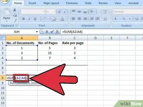 Image titled Use the Sum Function in Microsoft Excel Step 4