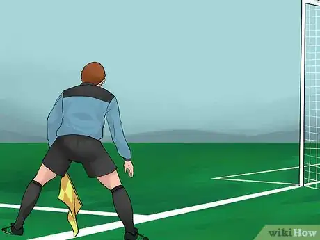 Image titled Signal and Position Yourself As an Assistant Referee in Soccer Step 8