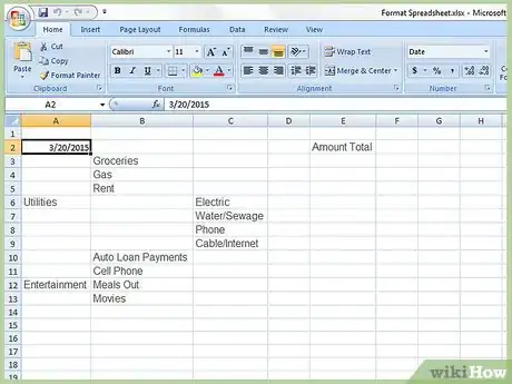 Image titled Format an Excel Spreadsheet Step 1