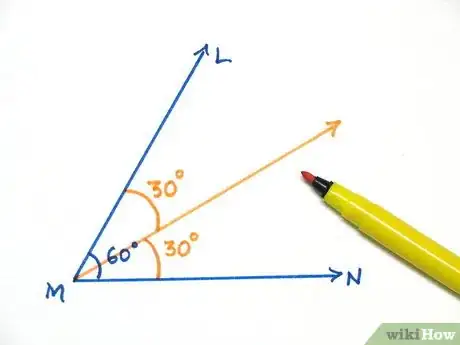 Image titled Construct a 30 Degrees Angle Using Compass and Straightedge Step 7Bullet1