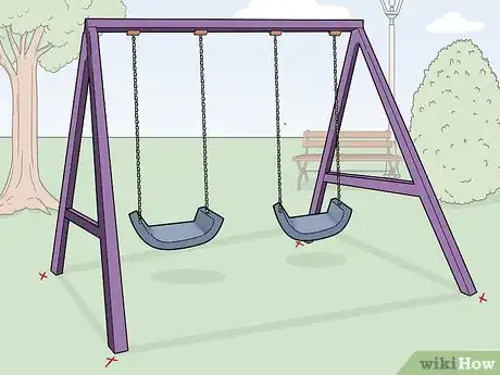 Image titled Anchor a Swing Set Step 1