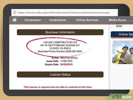 Image titled Check a California Licensed Contractor Step 11