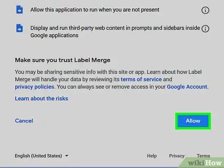 Image titled Print Labels on Google Sheets Step 10