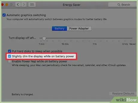 Image titled Stop a Mac's Screen From Dimming when Not Plugged in Step 5