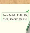 Write Nursing Credentials