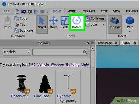 Image titled Rotate Objects on an Axis in Roblox Step 4
