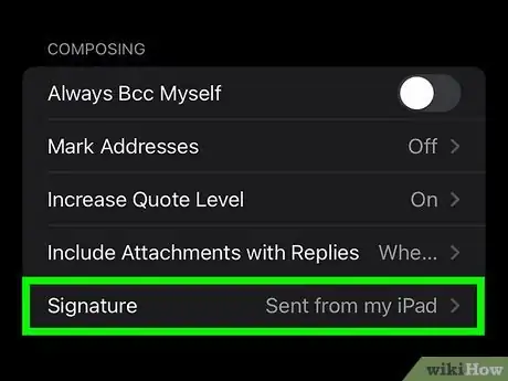 Image titled Change the Email Signature on an iPad Step 3