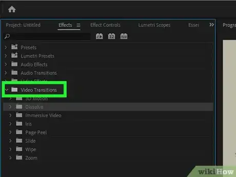 Image titled Add Transitions in Adobe Premiere Pro Step 6