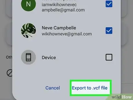 Image titled Export Contacts on Android Step 5