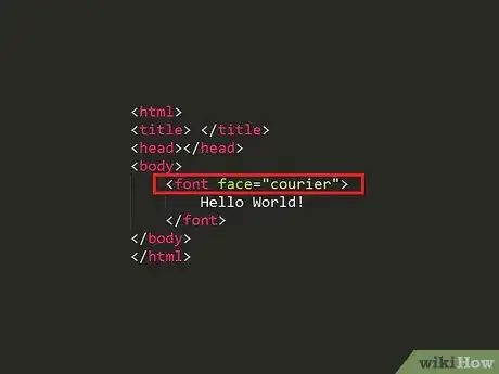 Image titled Change the Font Type Using HTML Programming Step 4