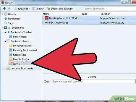 Image titled Organize Bookmarks in Firefox Step 12