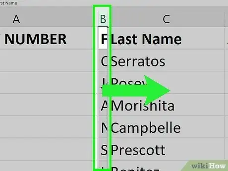 Image titled Unhide Columns in Excel Step 2