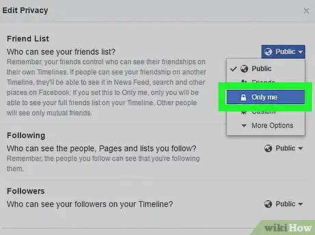 Image titled Hide Your Number of Friends on Facebook on a PC or Mac Step 6