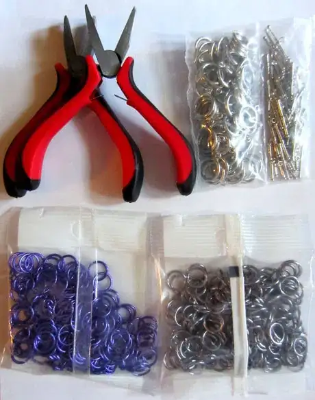 Image titled Two pliers, clasps, and two bags of rings