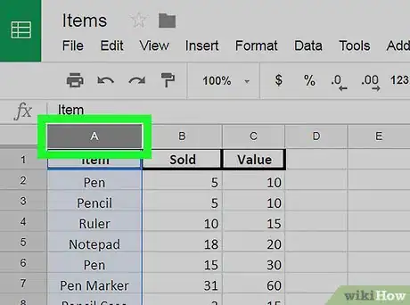 Image titled Add Columns on Google Sheets Step 3