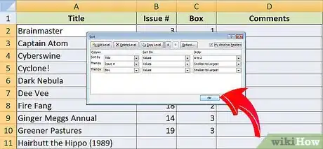 Image titled Organize Your Comic Collection with Excel Step 5Bullet4