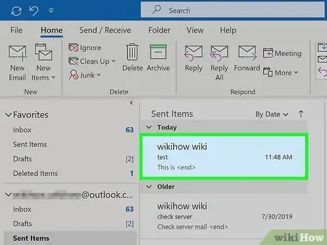 Image titled Recall an Email in Outlook Step 2